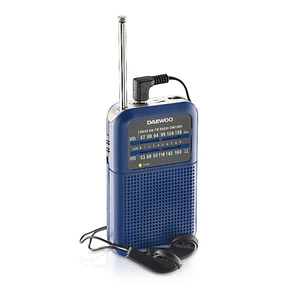 Daewoo DW1008 Radio Portatil AM/FM - Antena Telescopica y Sintonizacion Analogica Precisa - Altavoz Integrado - Salida Auriculares Jack 3.5mm - Compac