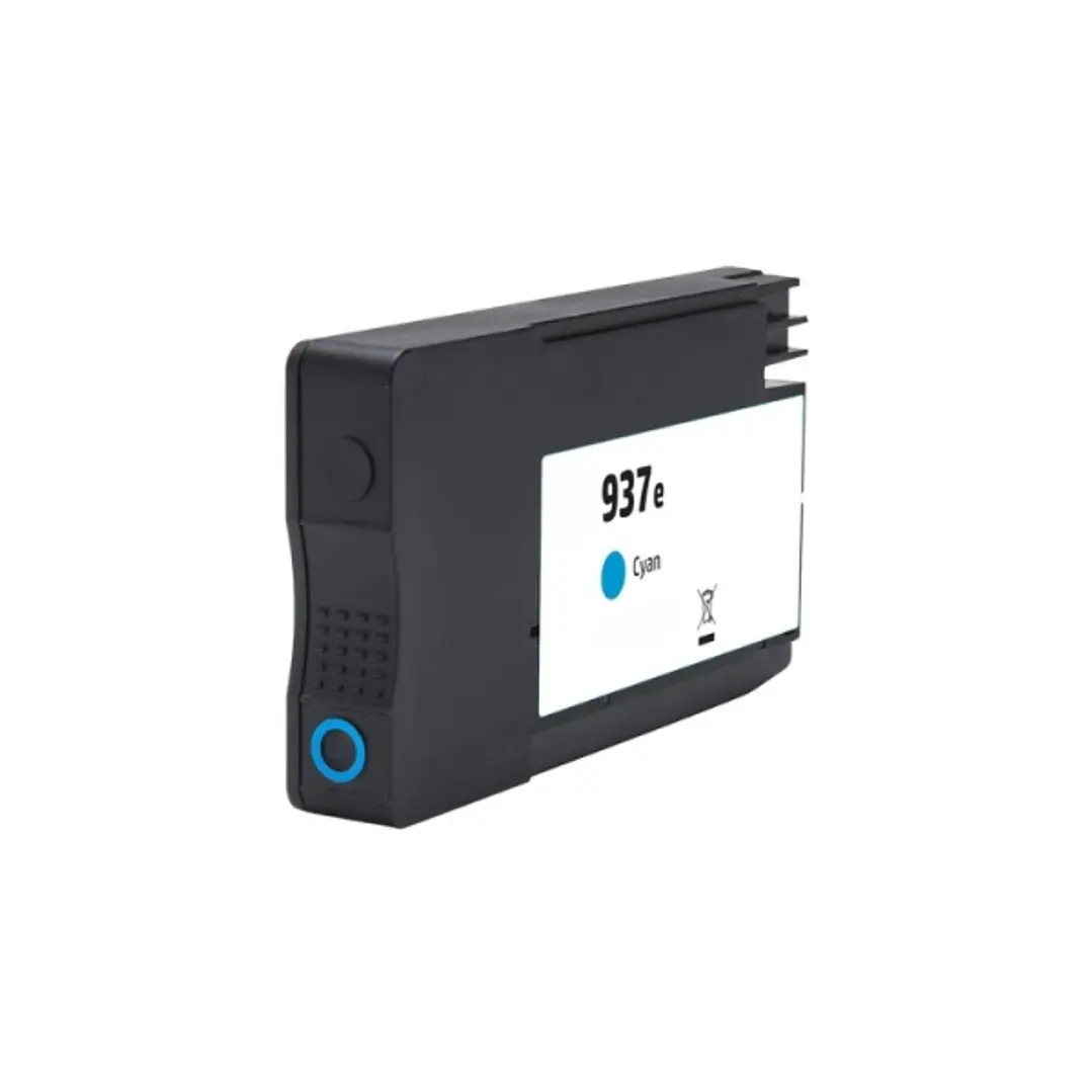 Generico HP 937e XL Cyan Cartucho de Tinta Pigmentada - Reemplaza 4S6W6NE/4S6W2NE (Chip reforzado contra actualizaciones) 1