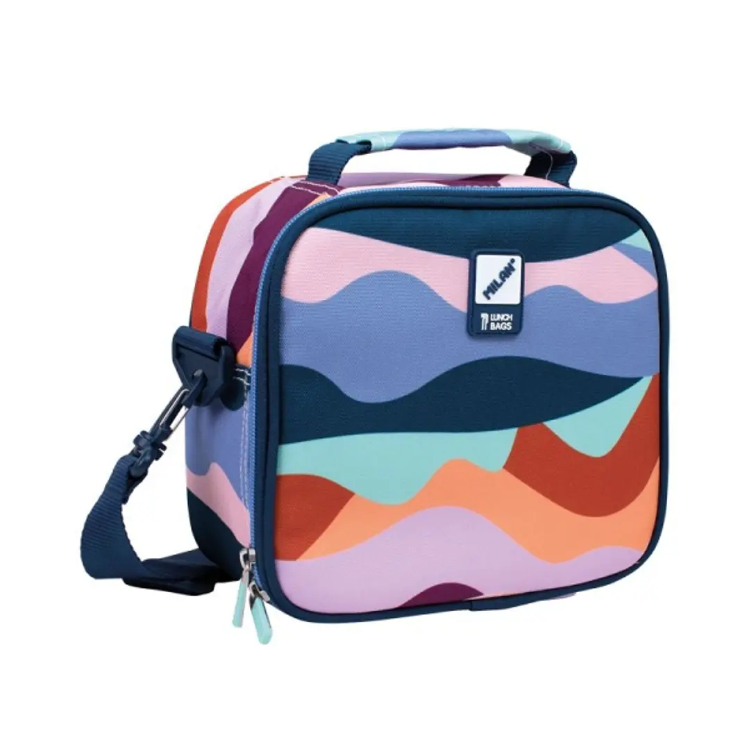 Milan The Fun Bolsa Isotermica Porta Alimentos 3,5L - Incluye 3 Recipientes para Alimentos - Interior Aislante Termico - Apertura Total - Correa Regul 1