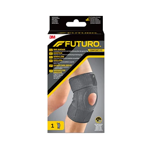 Futuro Comfort Rodillera - Ajustable (27.9 - 55.9cm) - Transpirable - Aisla la Humedad - Elastico - Color Gris Oscuro