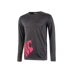 Upower Alien Camiseta de Manga Larga de Algodon - Talla M - Corte Ajustado, Cuello Redondo Acanalado, Impresion Serigrafica Cabeza de Leon, Proteccion