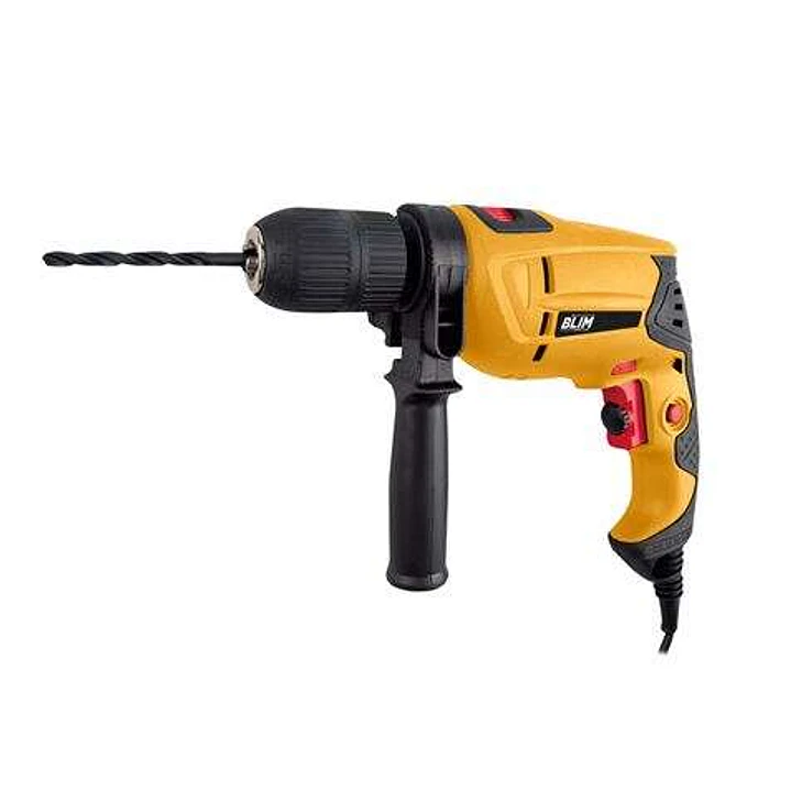 Blim Taladro Percutor 500W - Velocidad Regulable 0-3200rpm - Portabrocas de 13mm sin Llave - Boton de Bloqueo - Incluye Maletin con Accesorios 1