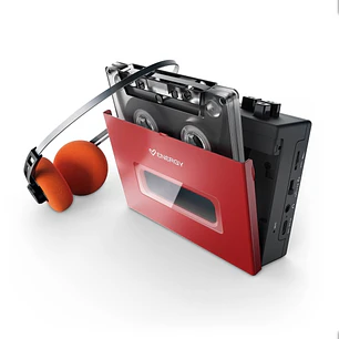 Energy Sistem Portable Cassette Player Reproductor de Cintas Cassette - Bluetooth - Auriculares Retro Incluidos - Microfono Para Grabacion de Voz - Ba