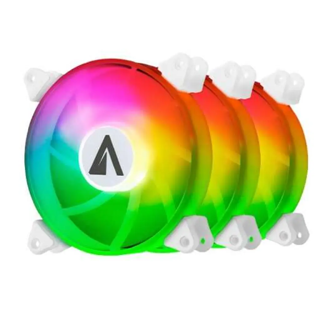 Abysm Gaming Arclight Pack de 3 Ventiladores 120mm con Iluminacion ARGB - Velocidad Max. 1500rpm - Incluye Controlador y Mando a Distancia 1