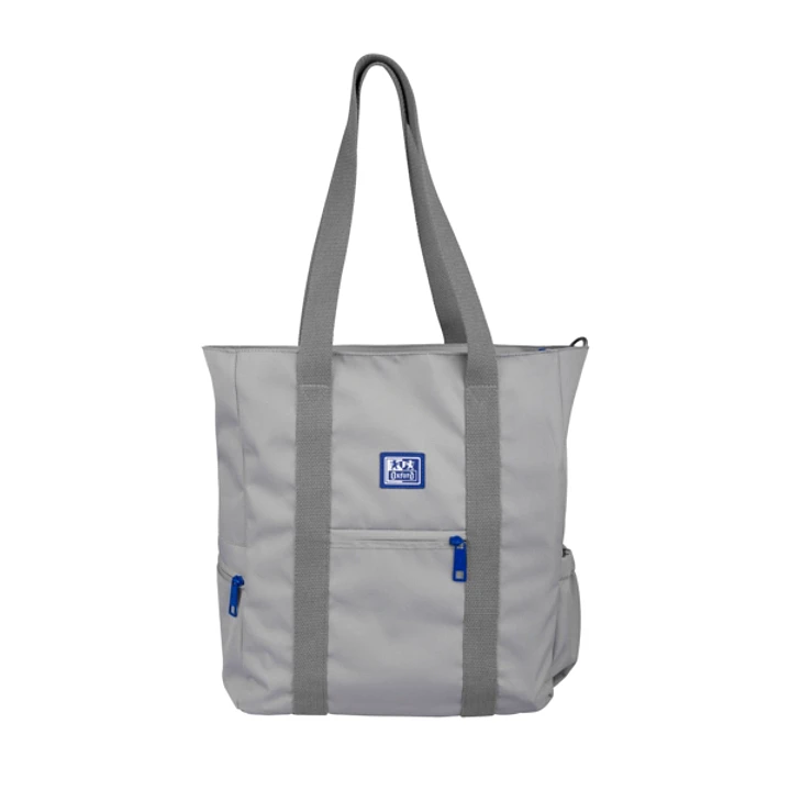 Oxford B-Ready Tote Bag Bolso de Tela Ecologica - Poliester Reciclado RPET - Asa Larga para Bandolera - Color Gris 1