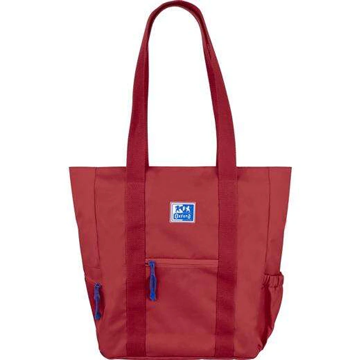 Oxford Tote B-Trendy Bolso de Mano - Bolsillo Frontal y Laterales - Compartimento para Portatil/Tablet - Cierre de Cremallera - Tamaño 34x31x12cm - Co 1