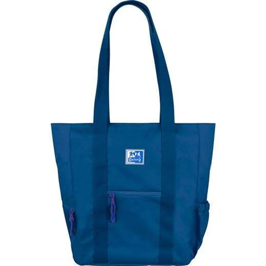 Oxford Tote B-Trendy Bolso de Mano - Bolsillo Frontal y Laterales - Compartimento para Portatil/Tablet - Cierre de Cremallera - Tamaño 34x31x12cm - Co 1