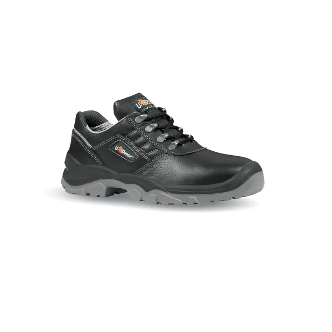 Upower Tongue L Calzado de Seguridad Bajos - Talla 39 - Empeine Cuero Hidrofugo, Puntal Acero, Antiperforacion, Antideslizante, Lamina Acero Ergonomic 1