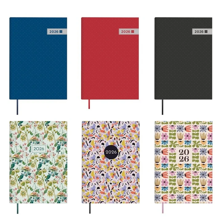 Finocam Dynamic Porto Pack de 7 Agendas Surtidas - Anual 2026 - Formato Y10 - Semana Vista en Vertical - Color Surtidos 1
