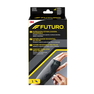 Futuro Soporte para Mano - Estabilizador Brazo y Mano - Ajustable (14 - 21.5cm) - Reversible - Transpirable - Color Gris Oscuro