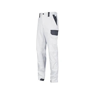 Upower Salonicco Pantalon de Trabajo - Talla L - Algodon Stretch, Multiples Bolsillos Seguros, Proteccion Lumbar Reforzada, Detalles Reflectantes, Ref