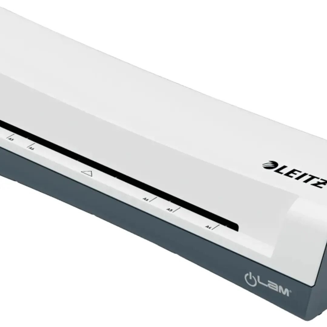 Leitz iLAM Home A4 Plastificadora - Hasta Tamaño A4 - Velocidad 300mm/min - Calentamiento en 3 Minutos - Grueso Bolsa 75 y 125mic - Incluye Paquete de 1