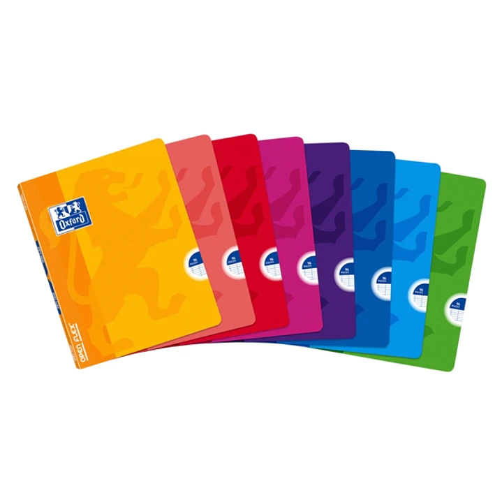 Oxford School Classic Openflex Libreta Grapada A5+ 48 Hojas Pautado 2.5 con Margen - Tapa de Plastico Translucido - Ideal para Estudiantes - Colores S 1