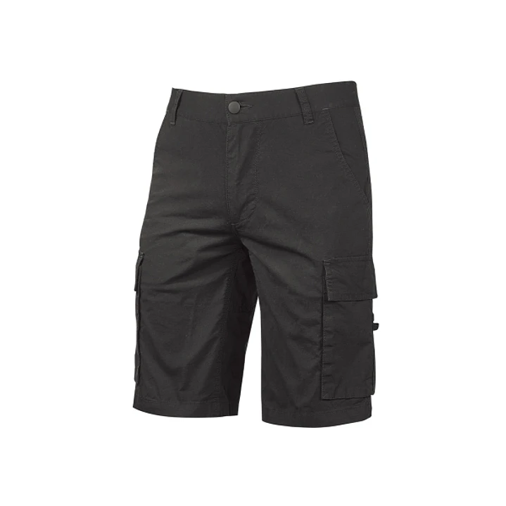 Upower Summer Bermuda Cargo Algodon Elastico - Talla 2XL - Ajuste Slim-Fit, Bolsillo Trasero con Velcro, Botones Laterales Multifuncionales, Triple Co 1