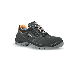 Upower Rotational L Calzado de Seguridad Bajos - Talla 44 - Empeine Gamuza Perforado, Puntal y Lamina de Acero, Suela Antideslizante PU/PU, Proteccion