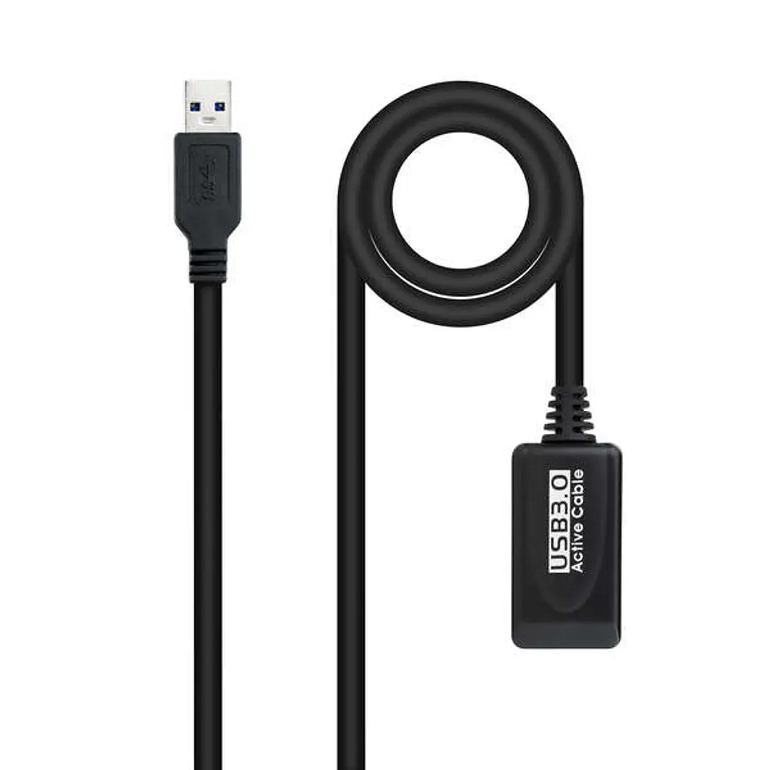 Nanocable Cable Prolongador con Amplificador USB-A 3.0 Macho a USB-A Hembra 15m 1
