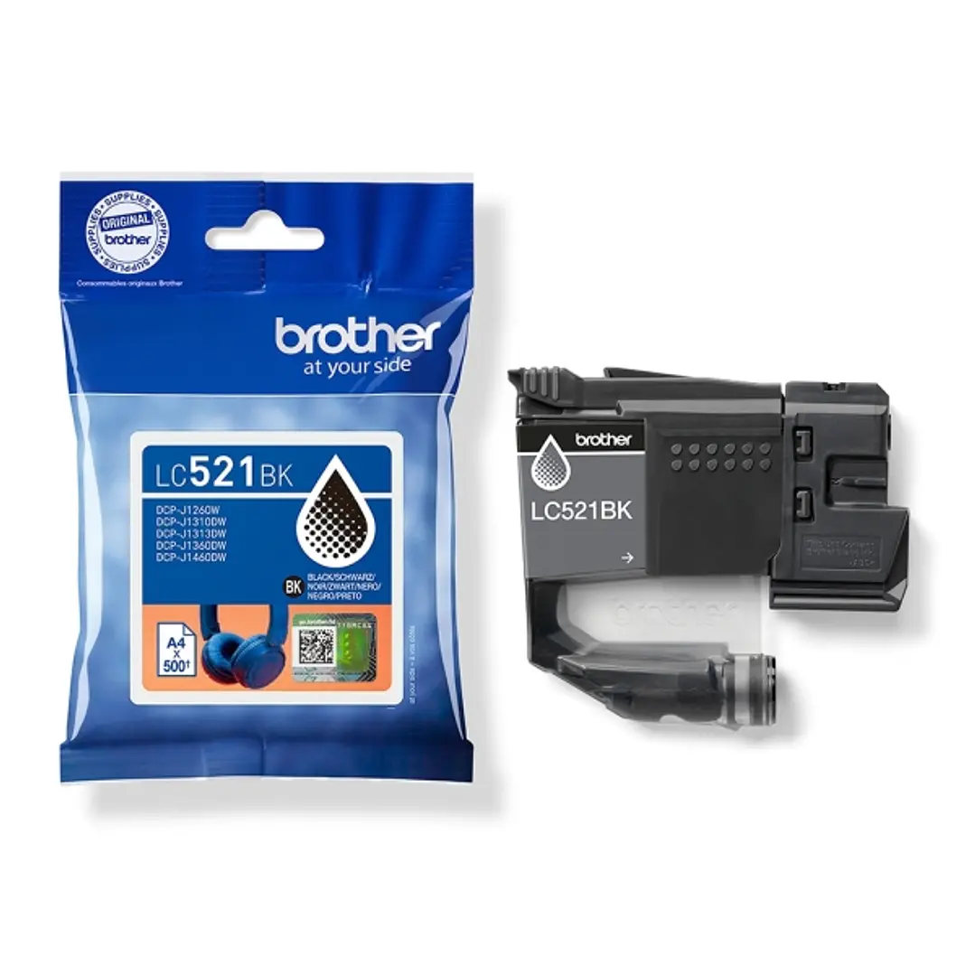 Brother LC521 Negro Cartucho de Tinta Original - LC521BK 1