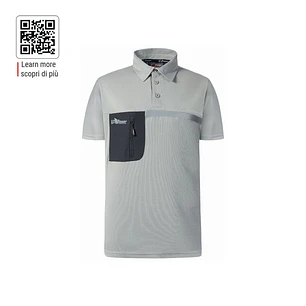 Upower Libra Polo Hombre Termorregulador - Talla M - Tecnologia HeiQ Smart Temp, Tratamiento Antimicrobiano, Bolsillo con Cremallera, Banda Reflectant