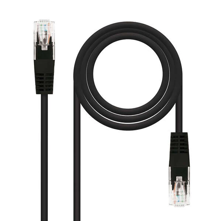 Nanocable Cable Red Latiguillo Cat.6 UTP AWG24 - 0.5m - Color Negro 1