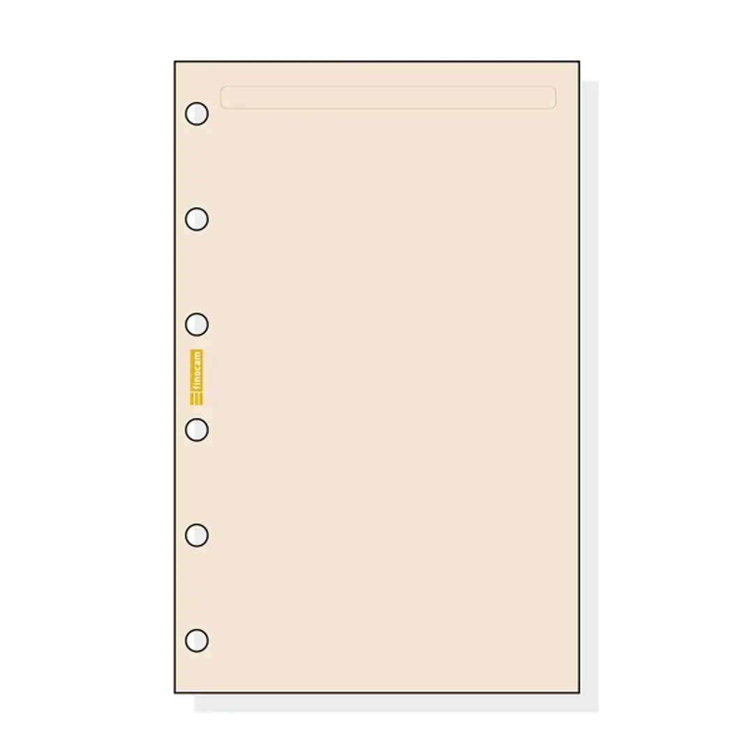 Finocam C243 Notas de Recambio para Agendas Classic - Liso - Formato 602 - 73x114x5mm - Color Crema 1