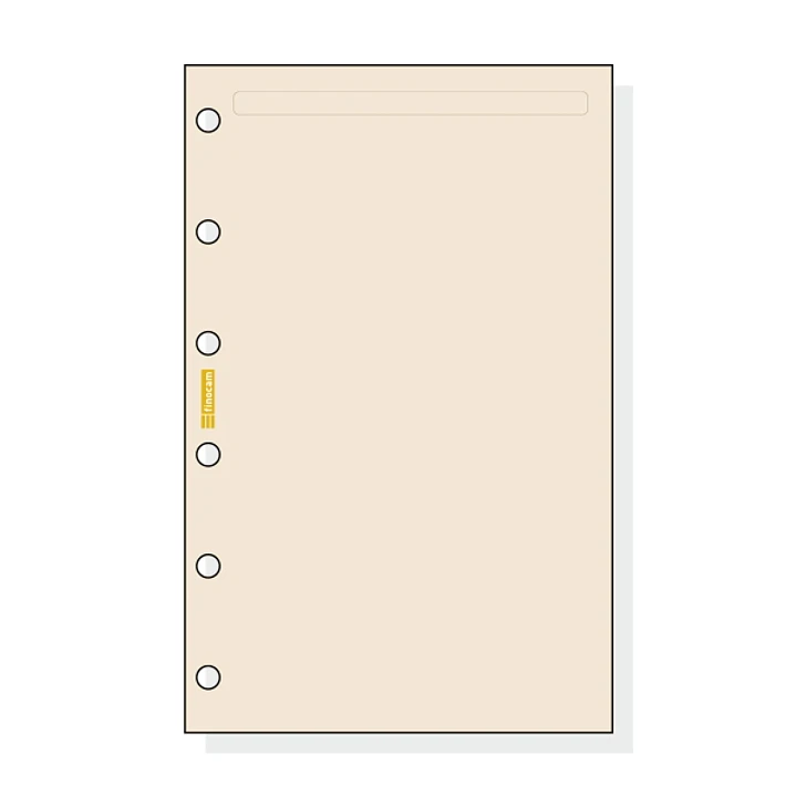 Finocam C243 Notas de Recambio para Agendas Classic - Liso - Formato 602 - 73x114x5mm - Color Crema 1