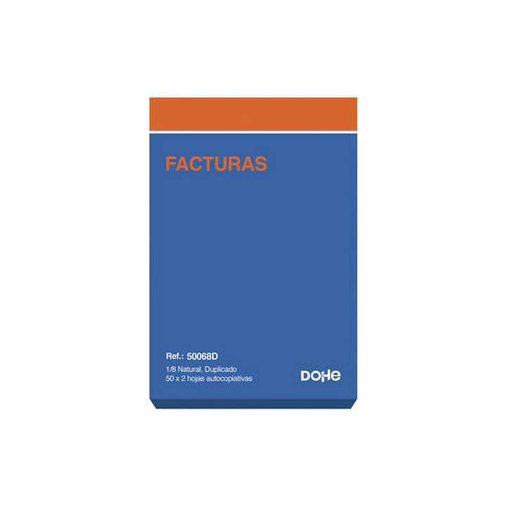Dohe Talonarios Preimpresos a Dos Tintas en Papel Autocopiativo - 100 Hojas - Octavo Natural - Duplicado 1