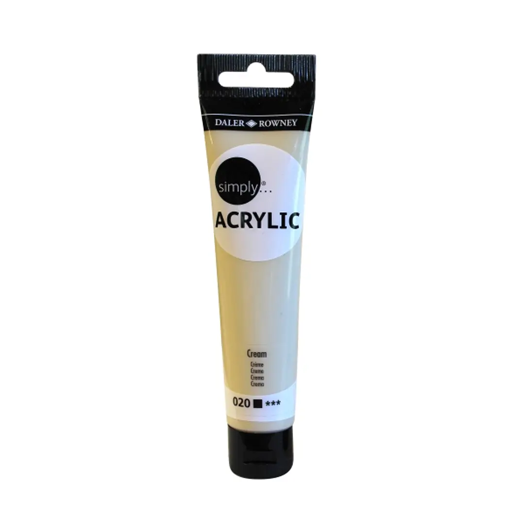 Daler Rowney Simply Pintura Acrilica - Tubo de Plastico - 75ml - Color Crema 1