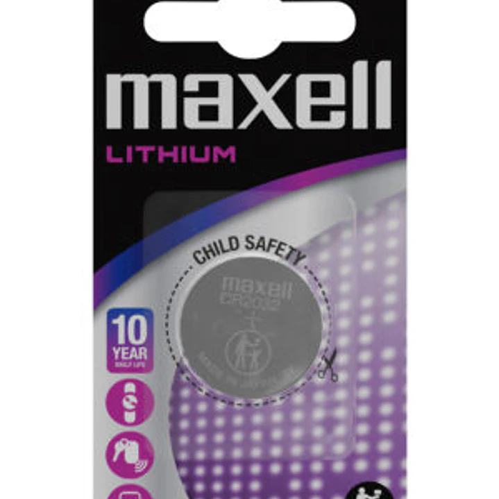 Maxell Pack de 1 Pila Litio de Boton CR2032 3V 1