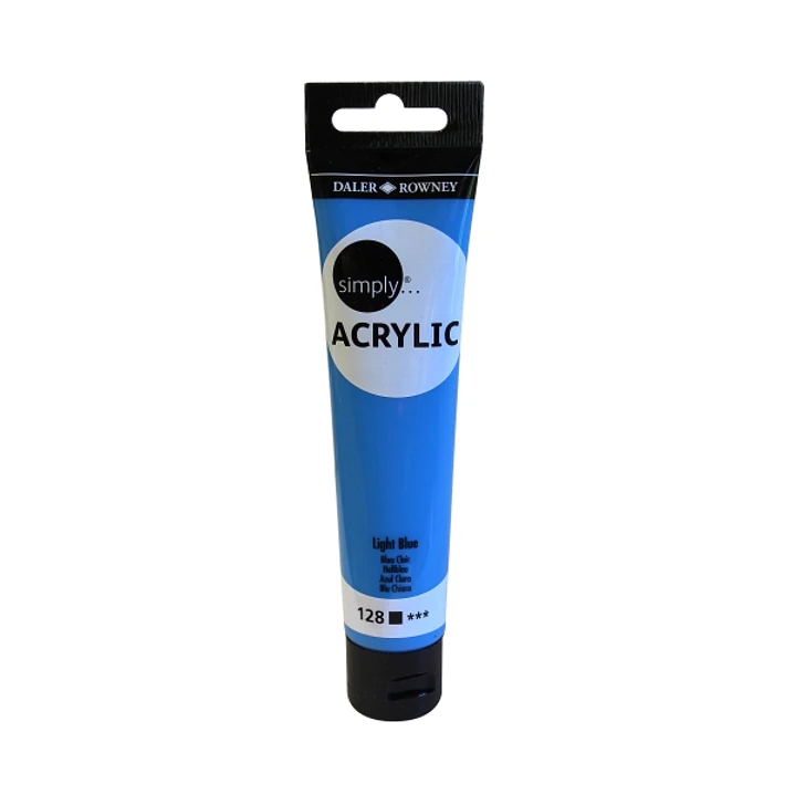 Daler Rowney Simply Pintura Acrilica - Tubo de Plastico - 75ml - Color Azul Claro 1