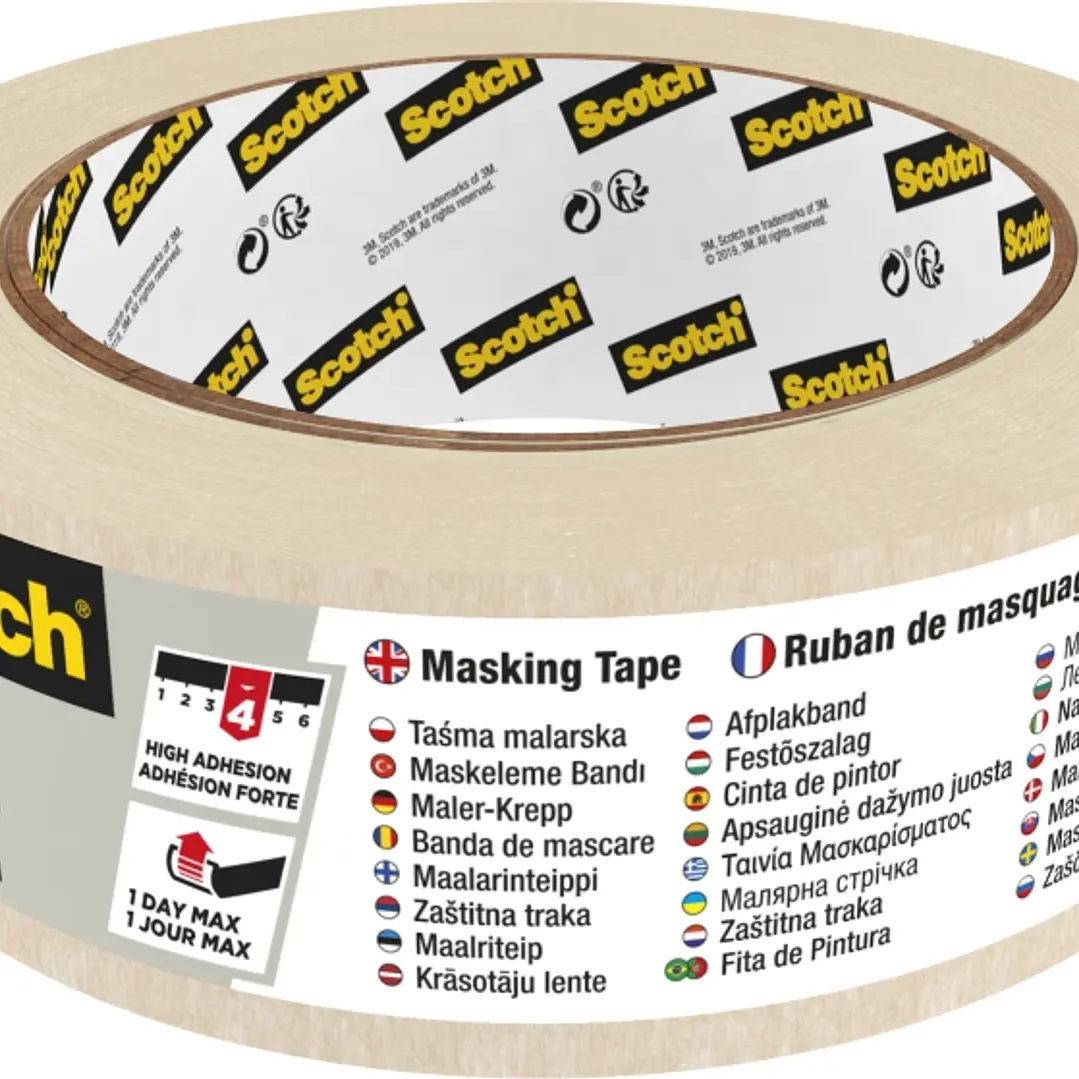 Scotch Basic Cinta de Enmascarar - 36mm x 50m - Color Blanco 1