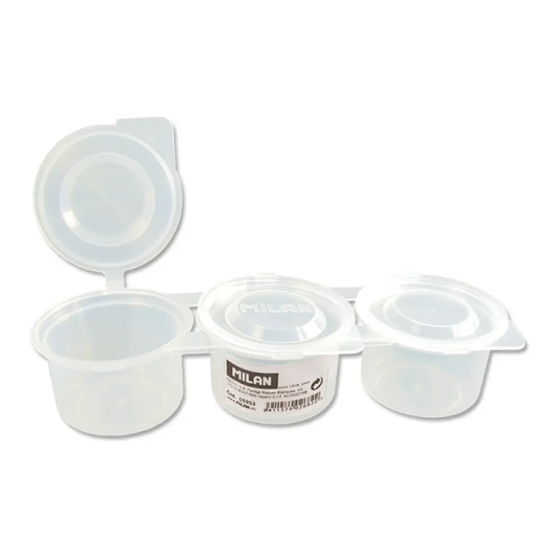 Milan Vaso para Mezclas con Tapa - Triple - 70ml por Unidad - Color Transparente 1
