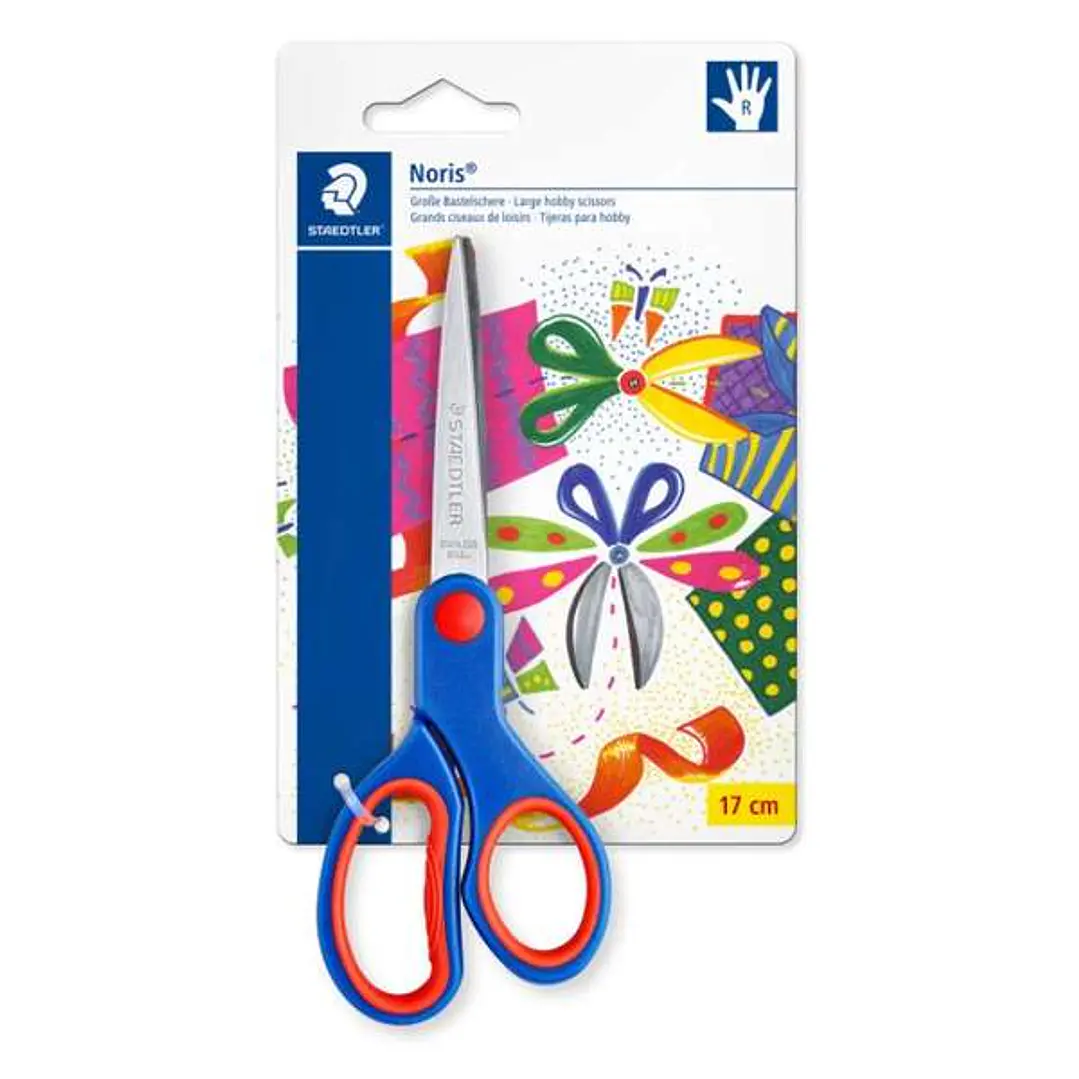 Staedtler Noris 965 Tijera Escolar - Acero Inoxidable - Agarre Ergonomico  - Color Azul 1