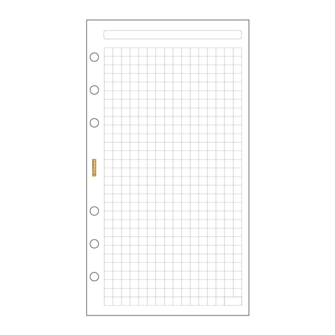 Finocam C940 Recambio para Agendas Classic - Cuadriculado - Formato 609 - 94x171x5mm - Color Blanco 1