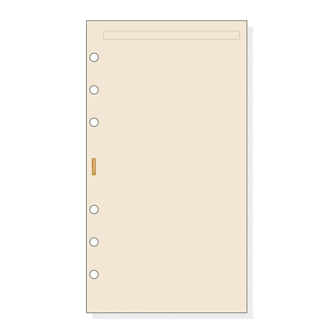 Finocam C943 Notas de Recambio para Agendas Classic - Liso - Formato 609 - 94x171x5mm - Color Crema 1