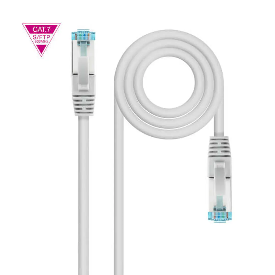 Nanocable Cable Red Latiguillo Cat.7 LSZH SFTP PIMF AWG26 25cm - Color Gris 1