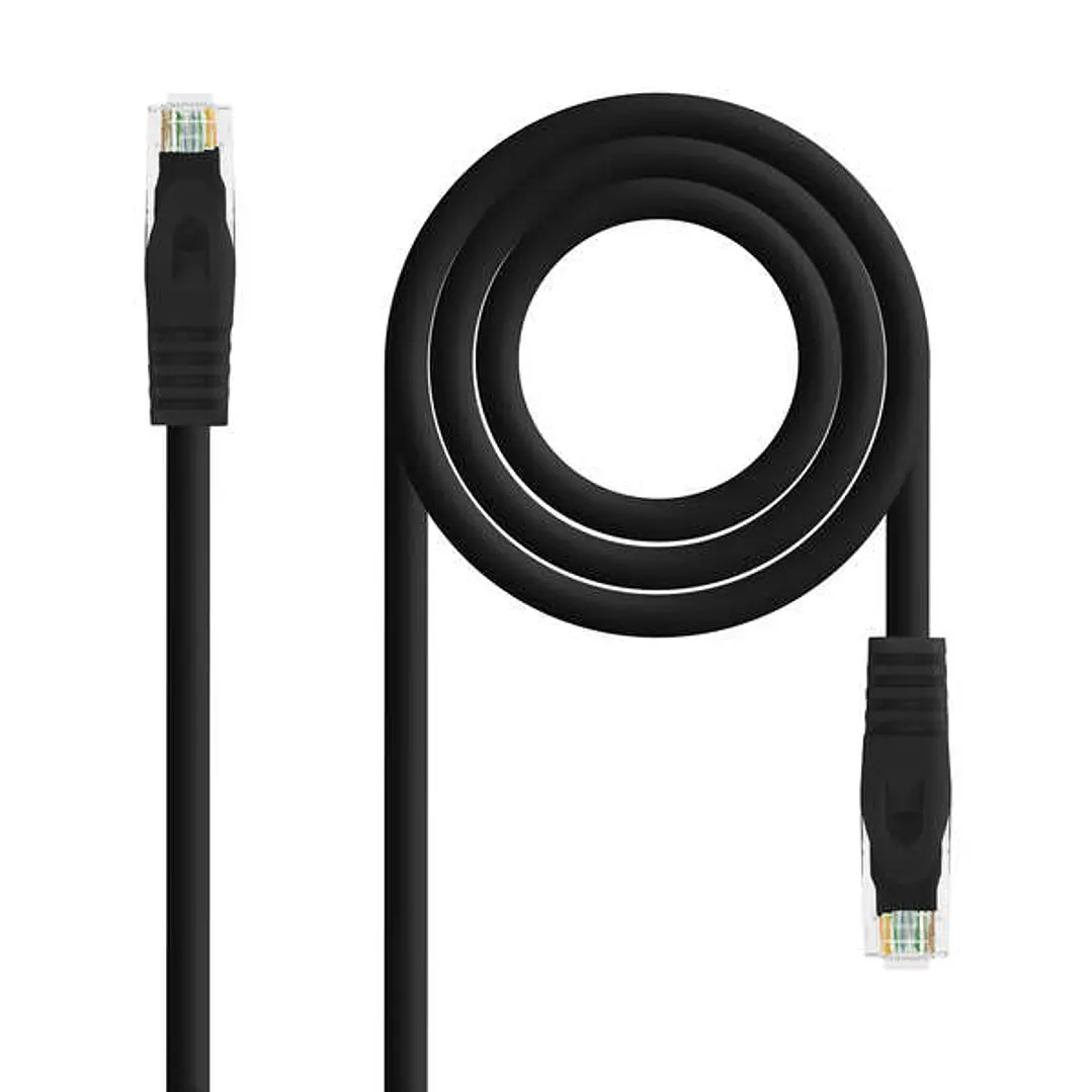 Nanocable Cable Red Latiguillo LSZH Cat.6A UTP AWG24 30cm - Color Negro 1