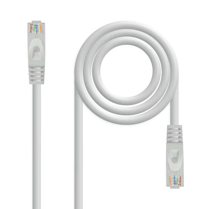 Nanocable Cable Red Latiguillo LSZH Cat.6A UTP AWG24 - 30cm - Color Gris 1