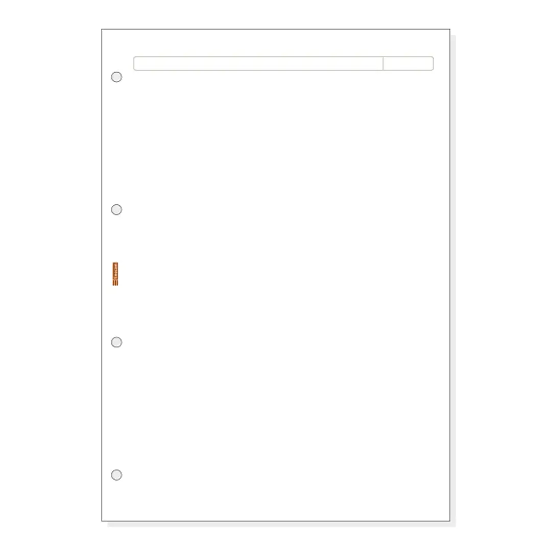 Finocam R4042 Recambio para Agendas Open - Formato A4 - 210x5x297mm - Color Blanco 1