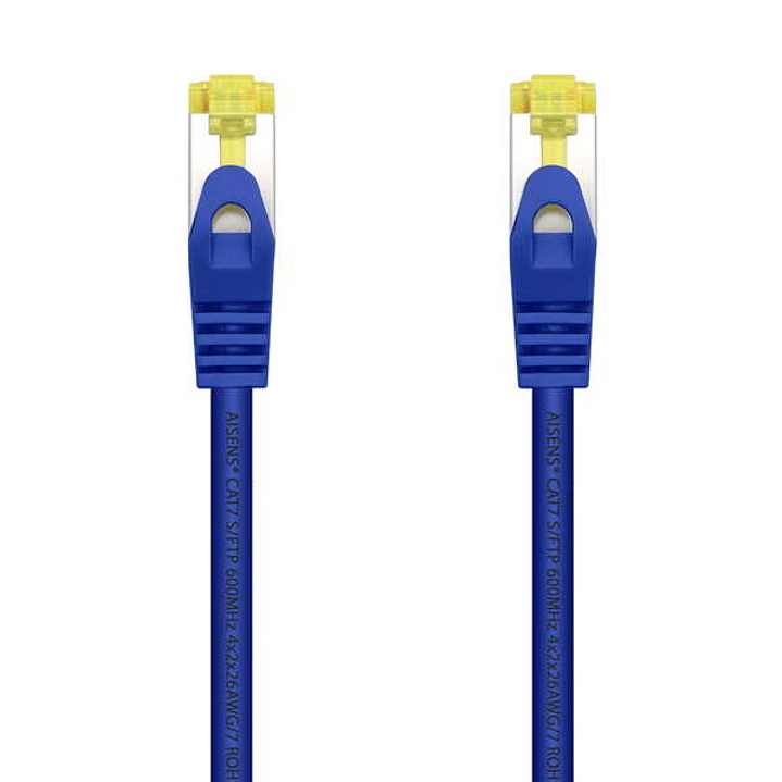 Aisens Cable de Red Latiguillo RJ45 LSZH Cat.7 600 MHz S/FTP PIMF AWG26 - 0.5M - Color Azul 1