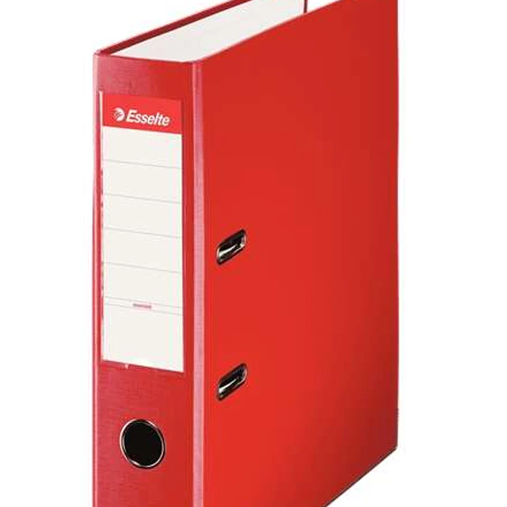 Esselte Archivador de Palanca - Formato A4 - Lomo 75mm - Capacidad para 500 Hojas - Color Rojo 1