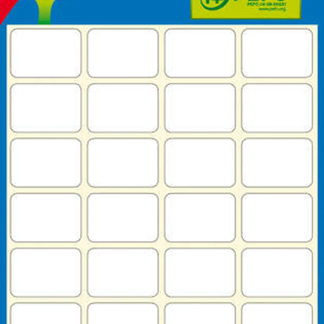Apli Etiquetas Minibolsa Blancas Ø 25.0mm 6 Hojas 1