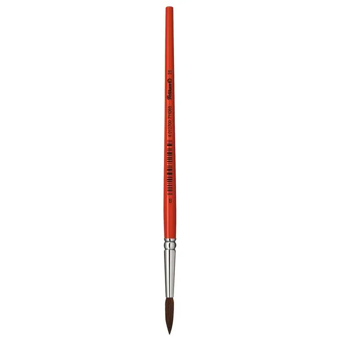 Pelikan Pincel Serie 23 Nº 2 - Punta Redonda de Pelo Natural de Pony - Mango de Madera Barnizado - Ferula de Aluminio Antioxido 1