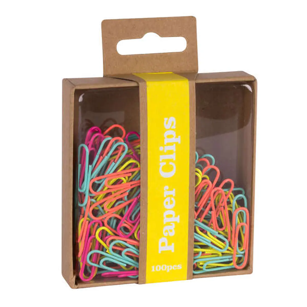 Apli Fluor Collection Pack de 100 Clips de Colores Fucsia, Amarillo, Naranja y Turquesa 1