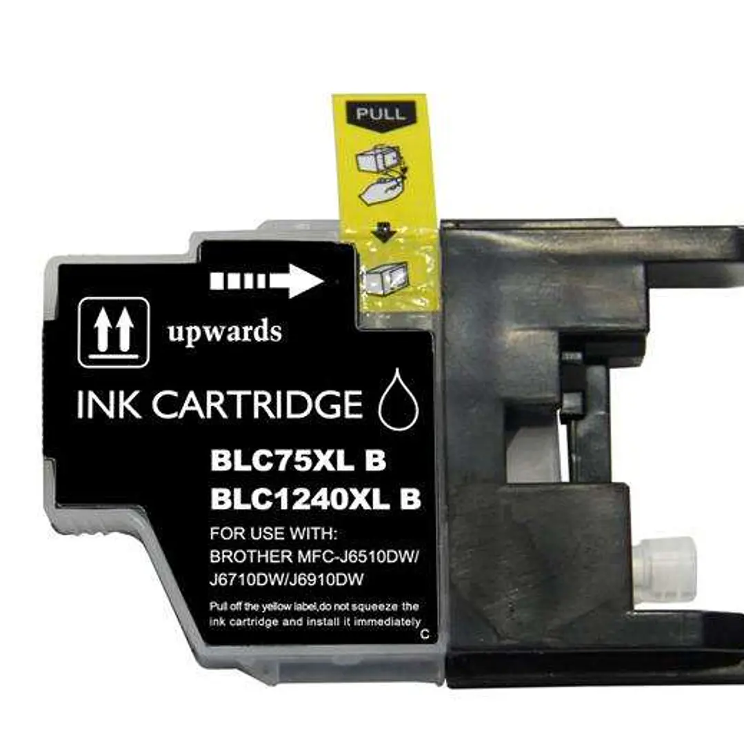 Brother LC1240XL/LC1220XL/LC1280XL Negro Cartucho de Tinta Generico - Reemplaza LC1240BK/LC1220BK/LC1280XLBK 1