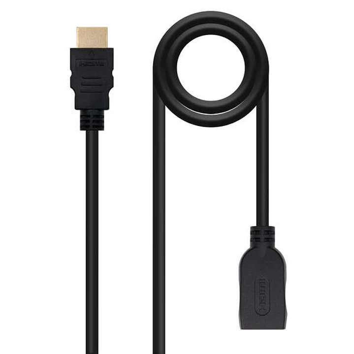 Nanocable Cable HDMI 2.0 Prolongador A/M-A/H - 1.0m - Color Negro 1