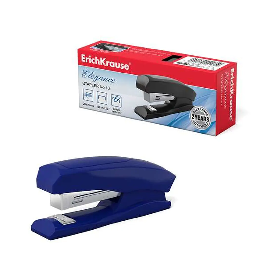 Erichkrause Elegance Classic Grapadora de Sobremesa - Grapa hasta 20 Hojas - Usa Grapas Nº10 - Resistente a los Golpes - Mecanismo de Acero - Colores  1