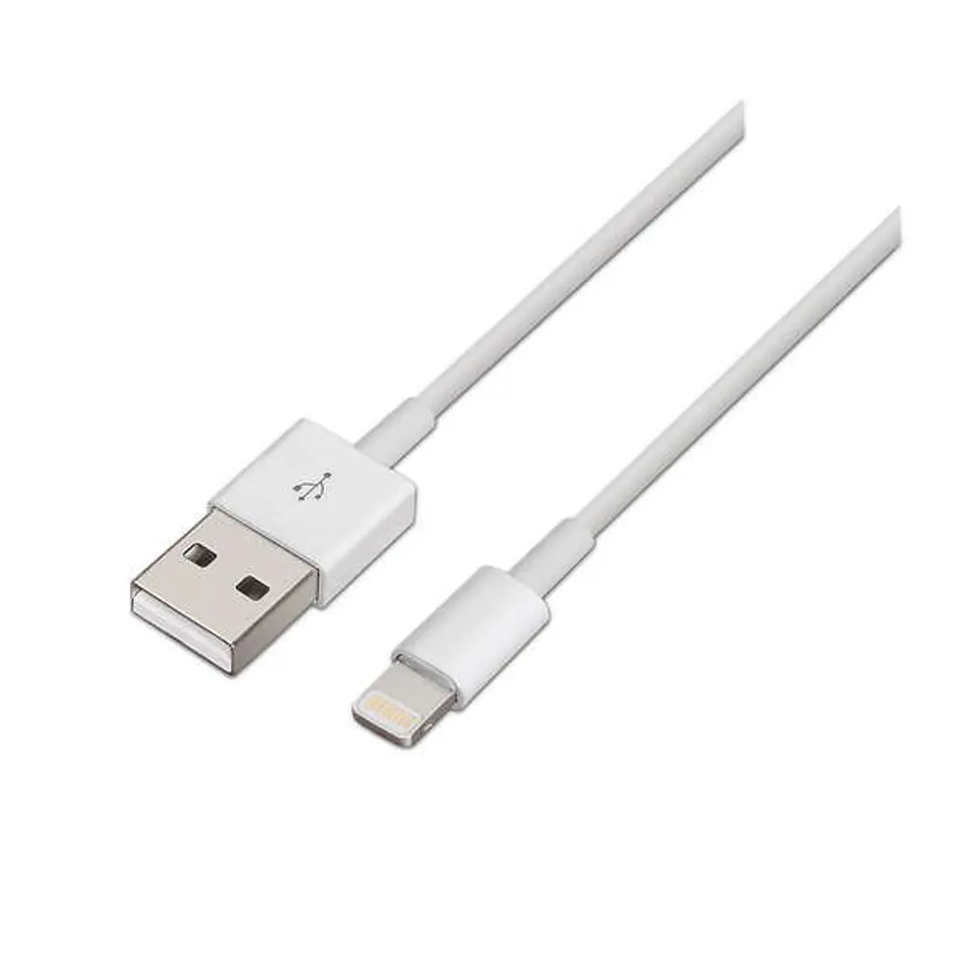 Aisens Cable Lightning a USB 2.0 - Lightning/M-USB A Macho - 1.0m - Color Blanco 1