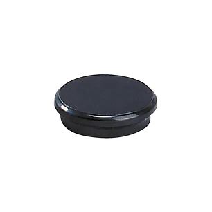 Dahle 95524 Pack de 10 Imanes para Pizarra Blanca - Diametro de 24mm - Color Negro