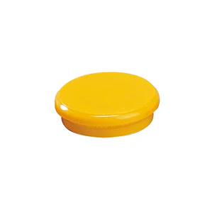 Dahle 95524 Pack de 10 Imanes para Pizarra Blanca - Diametro de 24mm - Color Amarillo