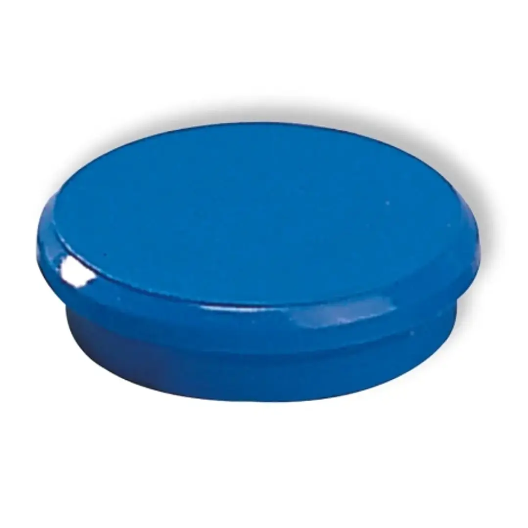 Dahle 95524 Pack de 10 Imanes para Pizarra Blanca - Diametro de 24mm - Color Azul 1